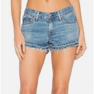 Rag & Bone Women's Blue Denim Mid Rise Pockets Cut-Off Shorts Festival Beach 27